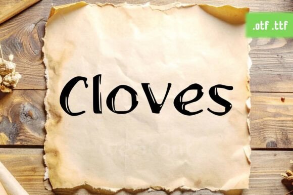 Cloves Font: Rustic Elegance for Handmade Brands