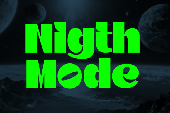 Night Mode Font for Bold Design