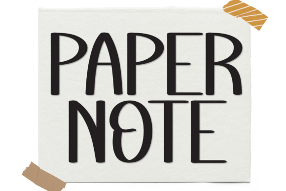 Paper Note Font for Business Branding