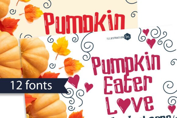 Pumpkin Eater Font for Autumn Design