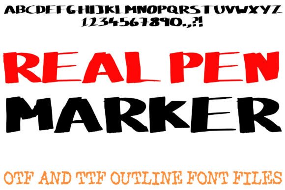 Real Pen Marker Font
