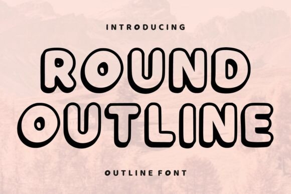 Round Outline Font for Creative Makers