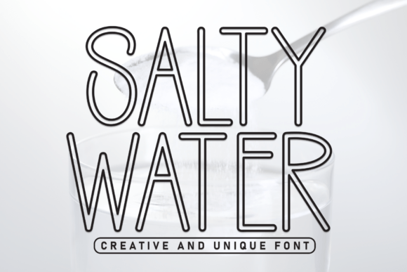 Salty Water Font for Creative Projects
