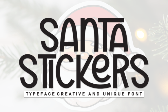 Santa Stickers Font for Creative Design