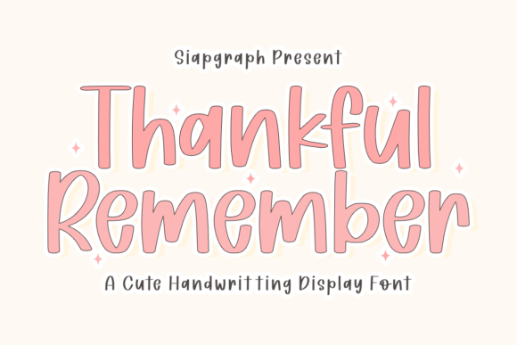 Thankful Remember Font for Creative Brands